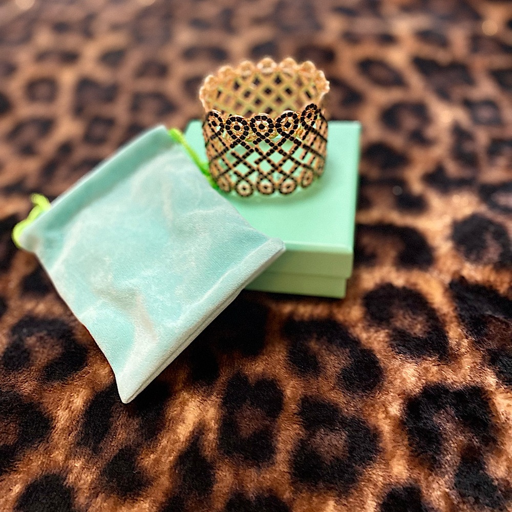 Beautiful Black and Gold Cuff Bracelet